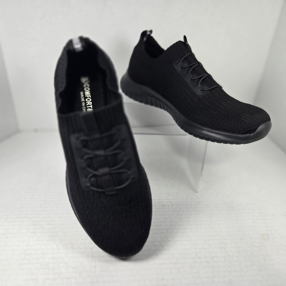 Toisebon Shoes - Tiosebon Slip On Comfort Black Sneakers Women's Size EU 40 US 9